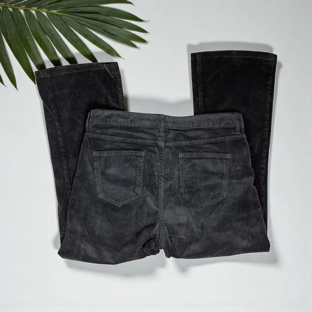 Zara Woman High-Rise Corduroy Button-Fly Cropped Kick Flare Pants